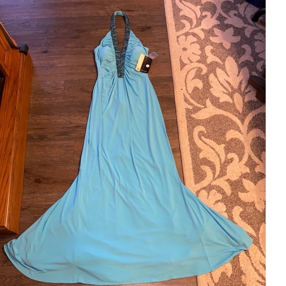 JS boutique size 8 teal blue formal dress new nwt